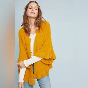 Anthropologie Marigold Ruffle Kimono